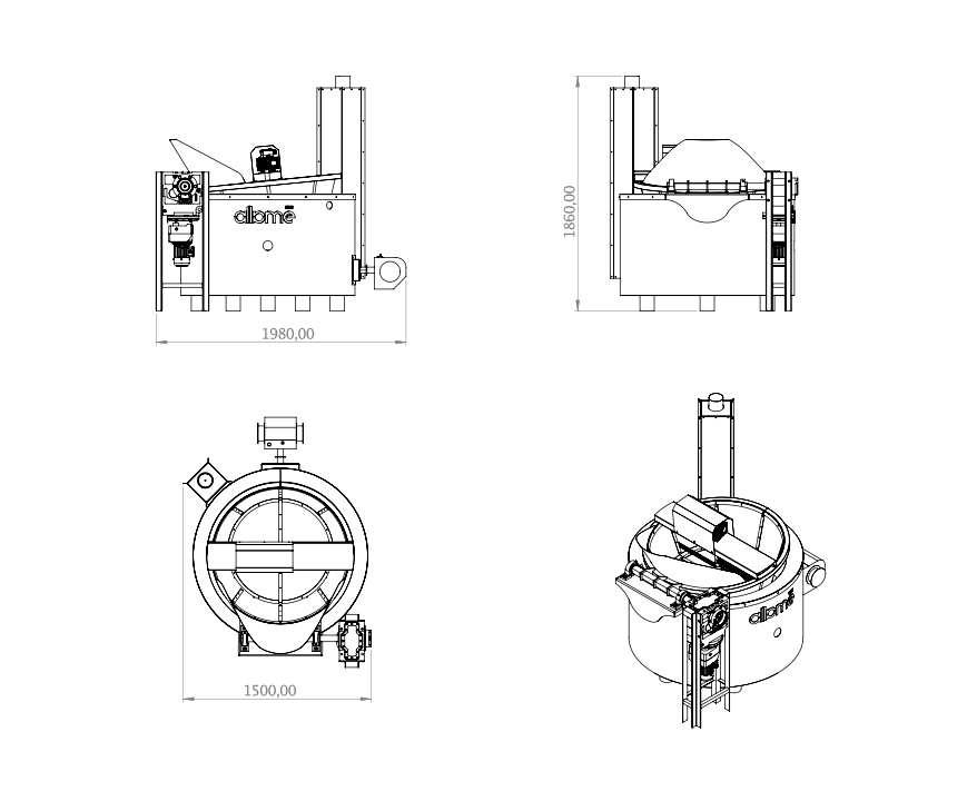 Nuts Fryer Nrm 1150 technical drawing