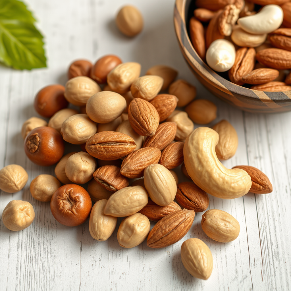 almond, peanut, hazelnut, cashew