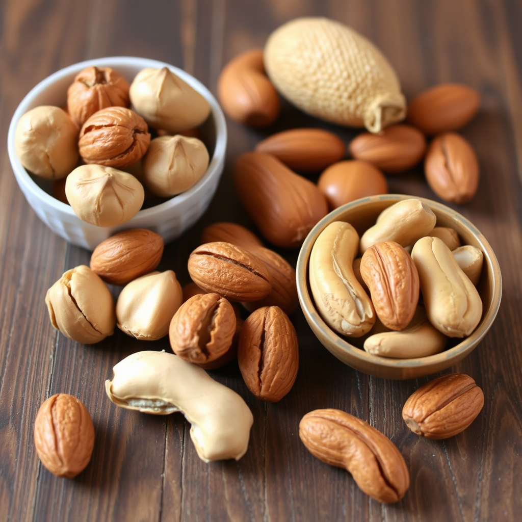 almond, peanut, hazelnut, cashew